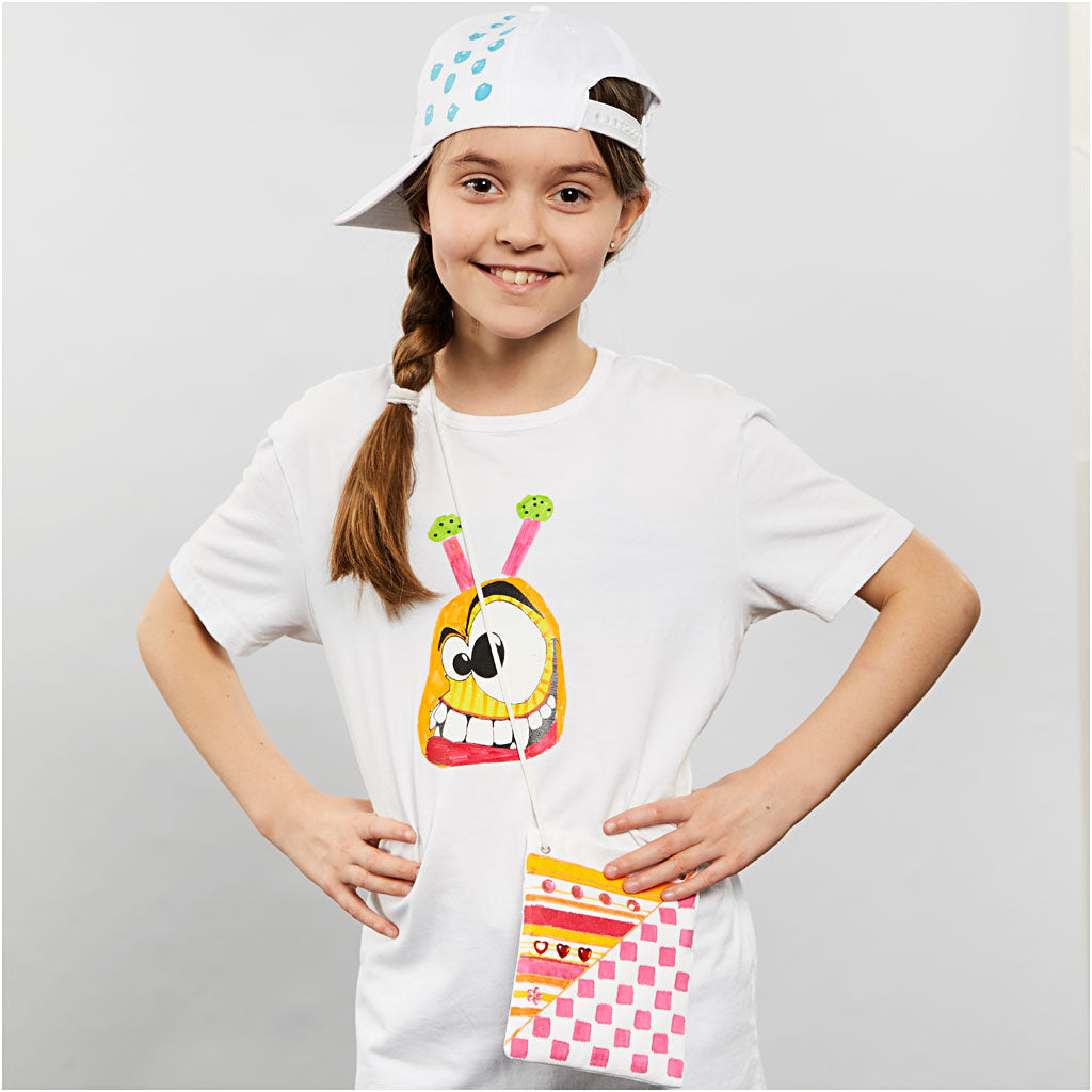 Pennarelli per Stoffa, ampiezza tratto 2-4 mm, colori asst., 18 pz/ 1 conf. [HOB-34837]