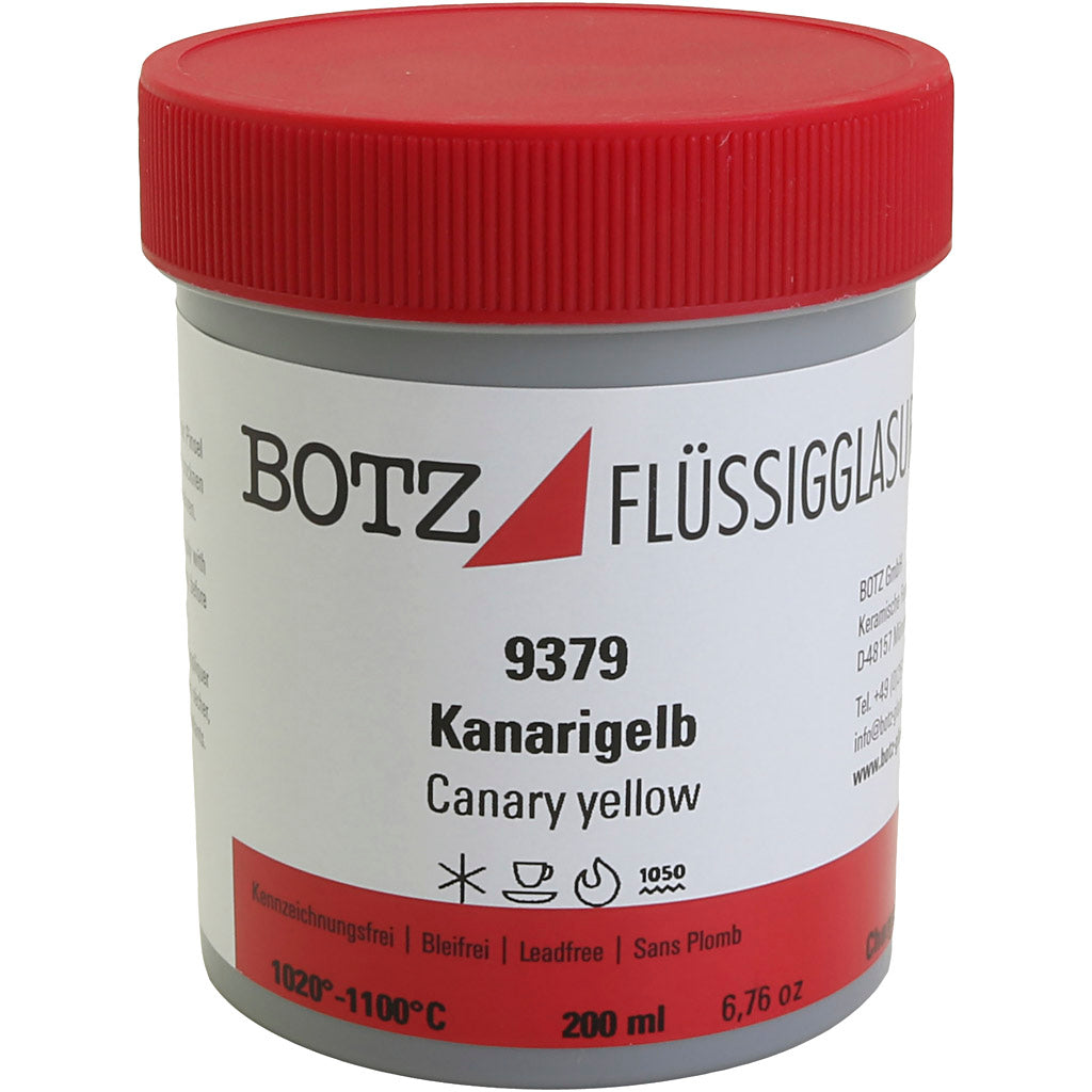 Glaze for clay, yellow, 200 ml/ 1 tub