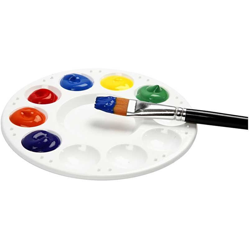 Pittura Acrilia, semi-lucido, semi transparent, rosso primario, 500 ml/ 1 bott. [HOB-35404]