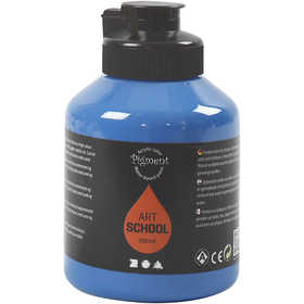 Pittura Acrilia, semi-lucido, transparent, blu primario, 500 ml/ 1 bott. [HOB-35406]