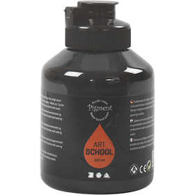 Pittura Acrilia, semi-lucido, opaca, nero, 500 ml/ 1 bott. [HOB-35408]