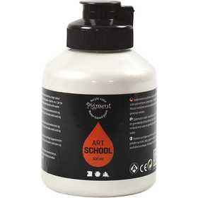Pittura Acrilia, semi-lucido, opaca, argento perlato, 500 ml/ 1 bott. [HOB-35432]