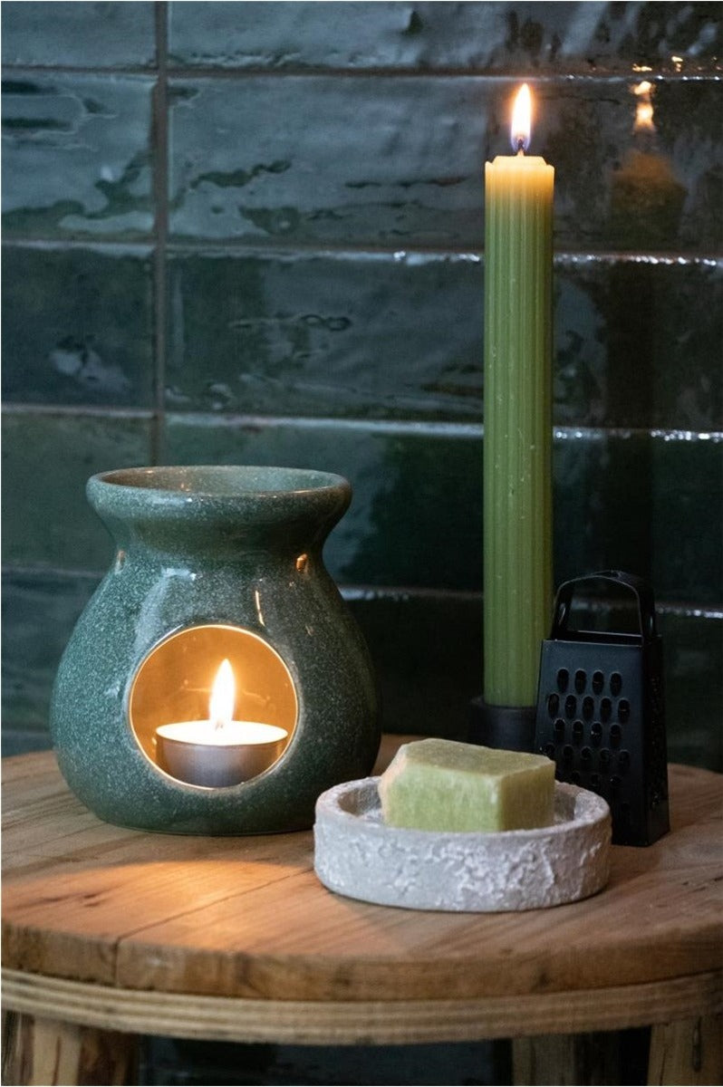 piatto in cera per cemento grigio chiaro Ø8 x H2 cm (12 pz) [IFS-36050]