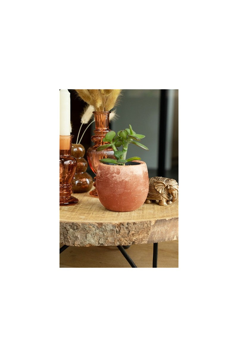 Aroma ciotola leggero Profumo ambrato rosso scuro Ø9x8 cm (6 pz) [IFS-36219]