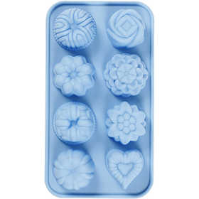 Stampo in silicone, piccole torte, H: 2,5 cm, L: 4 cm, L: 4,5 cm, 25 ml, 1 pz [HOB-37133]