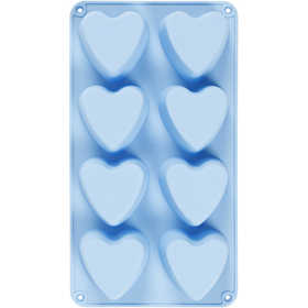 Stampo in silicone, cuori, H: 3,5 cm, L: 7 cm, L: 6 cm, 100 ml, 1 pz [HOB-37134]