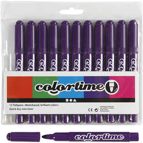 Pennarelli Colortime, ampiezza tratto 5 mm, viola, 12 pz/ 1 conf. [HOB-37332]