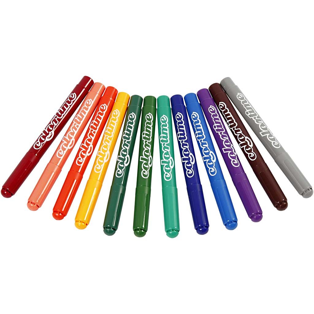 Pennarelli Colortime, ampiezza tratto 5 mm, colore aggiuntivo, 12 pz/ 1 conf. [HOB-37348]