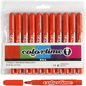 Pennarelli Colortime, ampiezza tratto 5 mm, arancio scuro, 12 pz/ 1 conf. [HOB-37351]