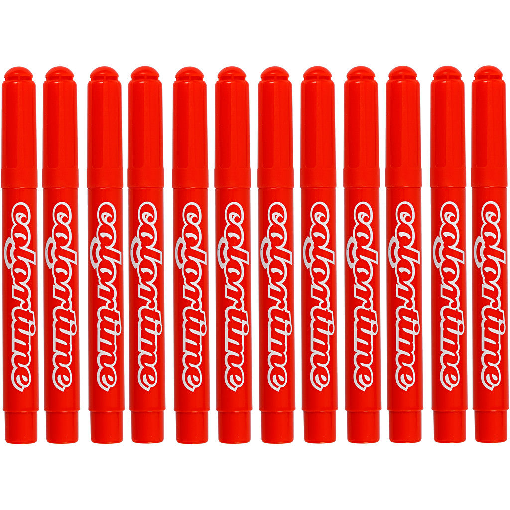 Pennarelli Colortime, ampiezza tratto 5 mm, arancio scuro, 12 pz/ 1 conf. [HOB-37351]