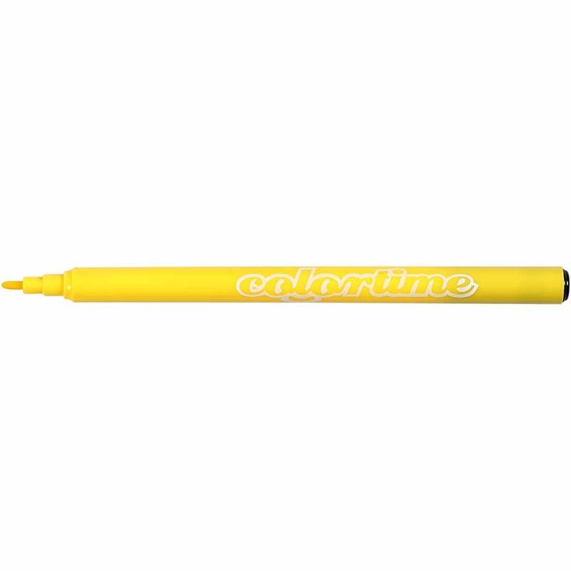 Pennarelli Colortime, ampiezza tratto 2 mm, giallo limone, 18 pz/ 1 conf. [HOB-373537]