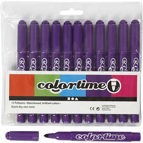 Pennarelli Colortime, ampiezza tratto 5 mm, viola scuro, 12 pz/ 1 conf. [HOB-37354]