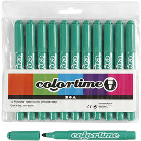 Pennarelli Colortime, ampiezza tratto 5 mm, verde chiaro, 12 pz/ 1 conf. [HOB-37357]