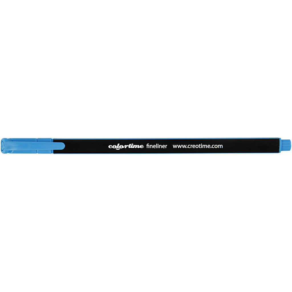 Pennarelli Fineliner Colortime, ampiezza tratto 0,6-0,7 mm, azzurro, 12 pz/ 1 conf. [HOB-373635]