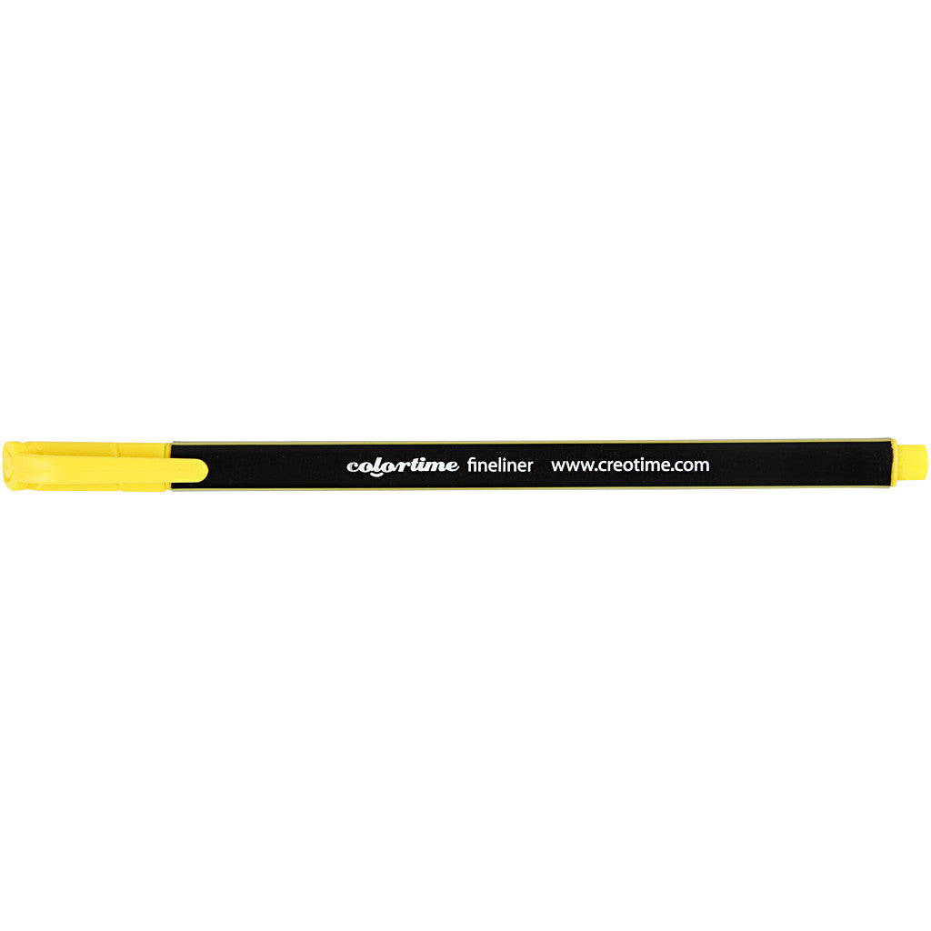 Pennarelli Fineliner Colortime, ampiezza tratto 0,6-0,7 mm, giallo, 12 pz/ 1 conf. [HOB-373637]