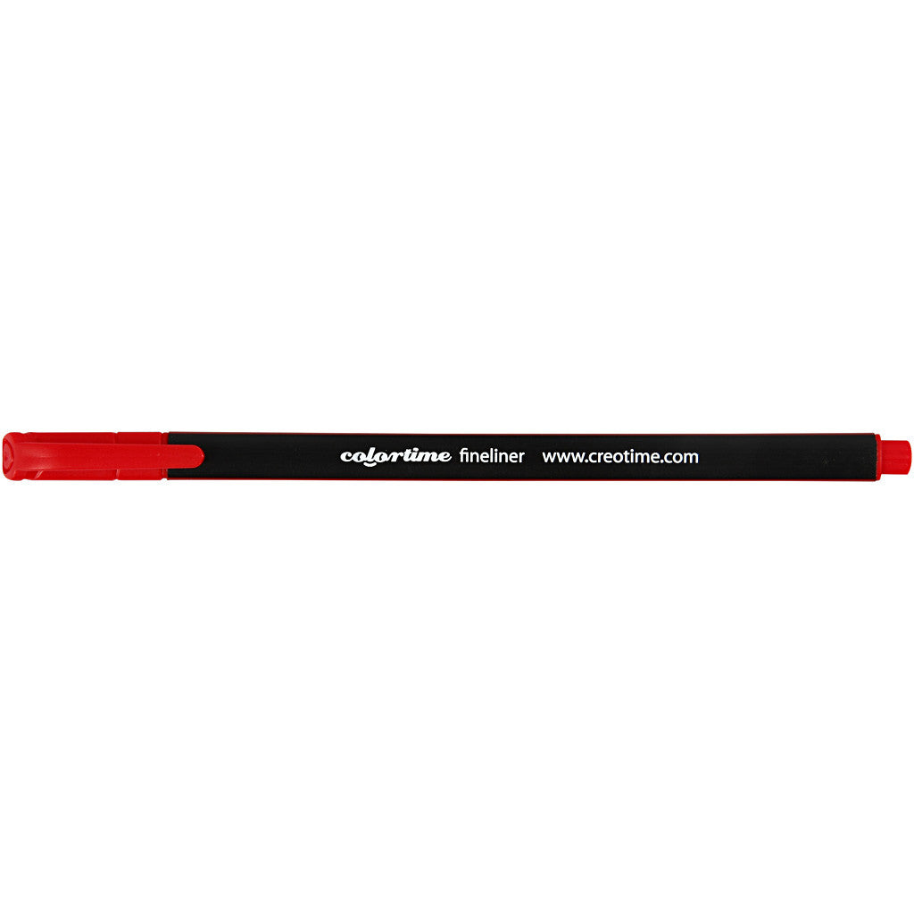 Pennarelli Fineliner Colortime, ampiezza tratto 0,6-0,7 mm, rosso, 12 pz/ 1 conf. [HOB-373640]