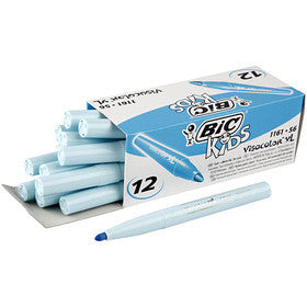BIC Pennarelli Visa Color, ampiezza tratto 3 mm, azzurro, 12 pz/ 1 conf. [HOB-37456]