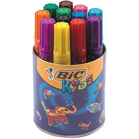 BIC Pennarelli Jumbo Decoralo, ampiezza tratto 4 mm, colori asst., 12 pz/ 1 vasch. [HOB-37594]