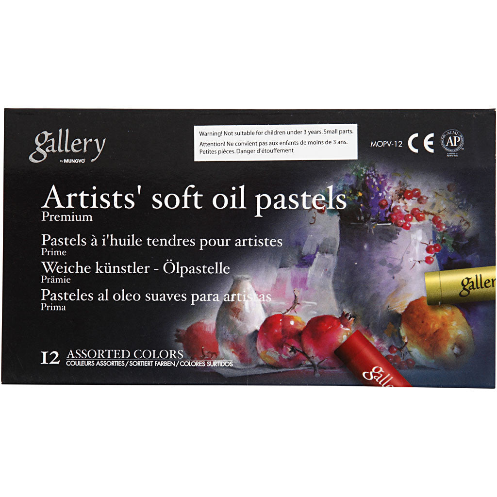 Pastelli a Olio Gallery Premium, L: 7 cm, spess. 10 mm, colori asst., 12 pz/ 1 conf. [HOB-38152]