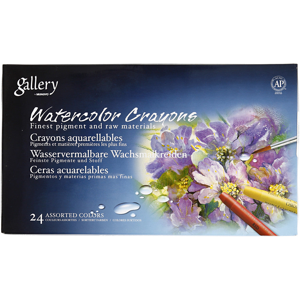 Pastelli acquerellabili, L: 9,3 cm, colori asst., 24 pz/ 1 conf. [HOB-38285]