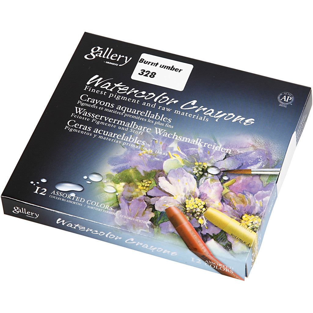 Pastelli acquerellabili, L: 9,3 cm, arancio, 12 pz/ 1 conf. [HOB-38323]