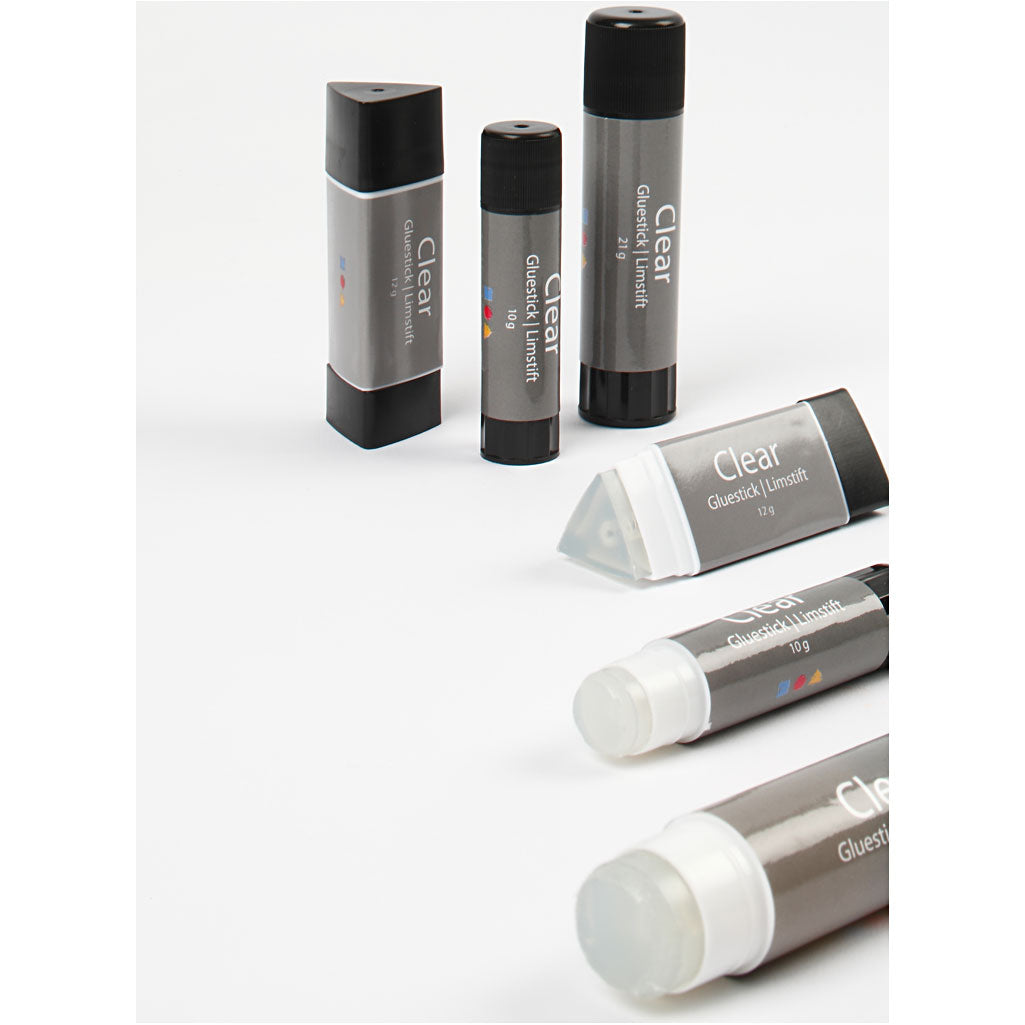 Stick Colla Trasparente, rotondo, 10 g, 1 pz [HOB-39041]