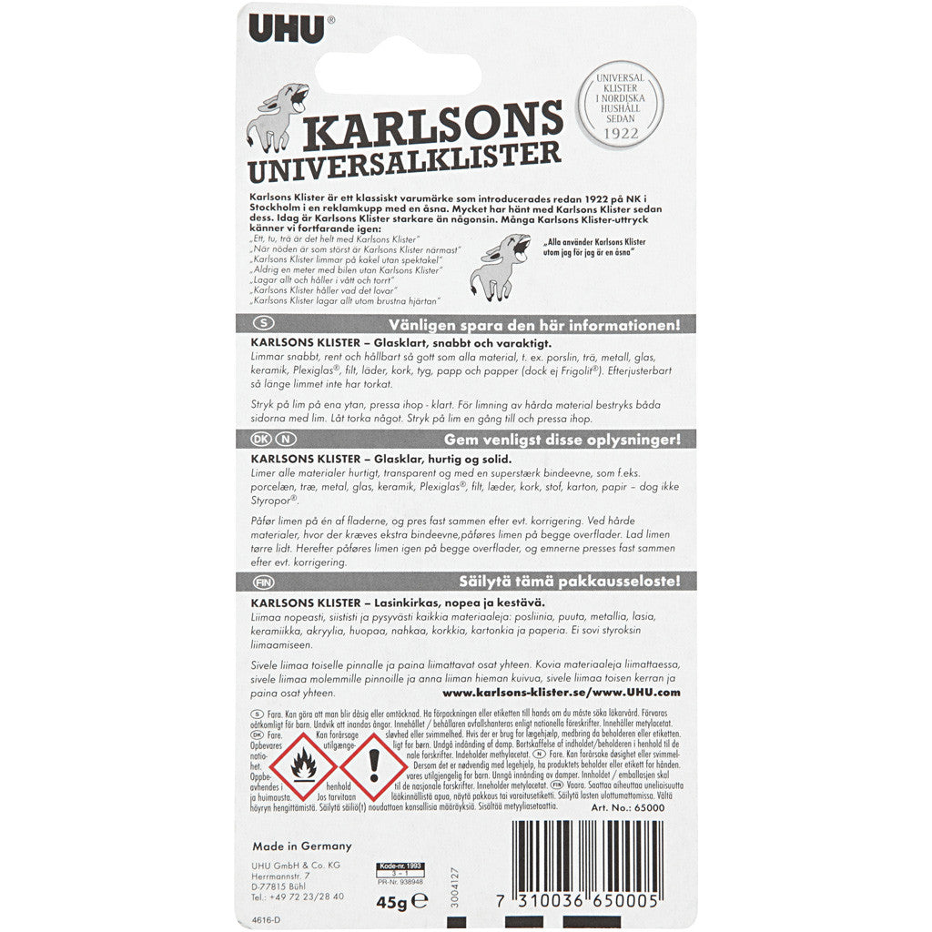 Colla UHU Karlsons, 45 g/ 1 conf. [HOB-39082]