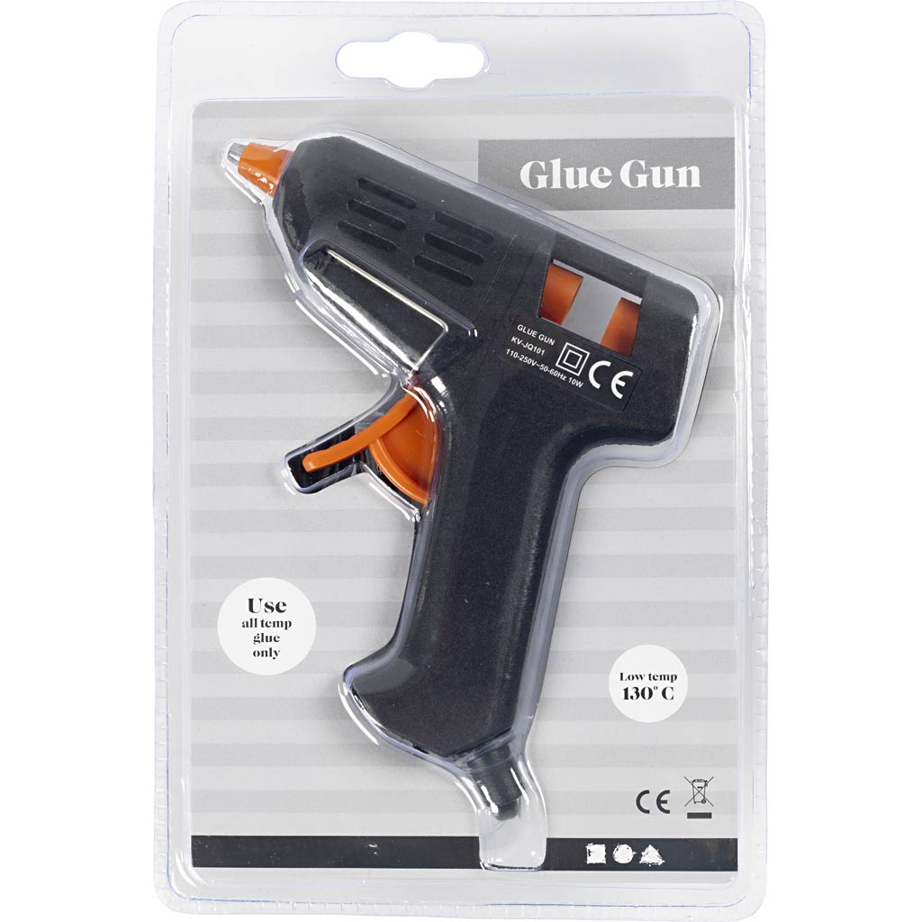 Mini pistola colla a caldo, 130 °C - bassa temperatura, ca. 150 cm cavo, EU, 1 pz [HOB-3911655]