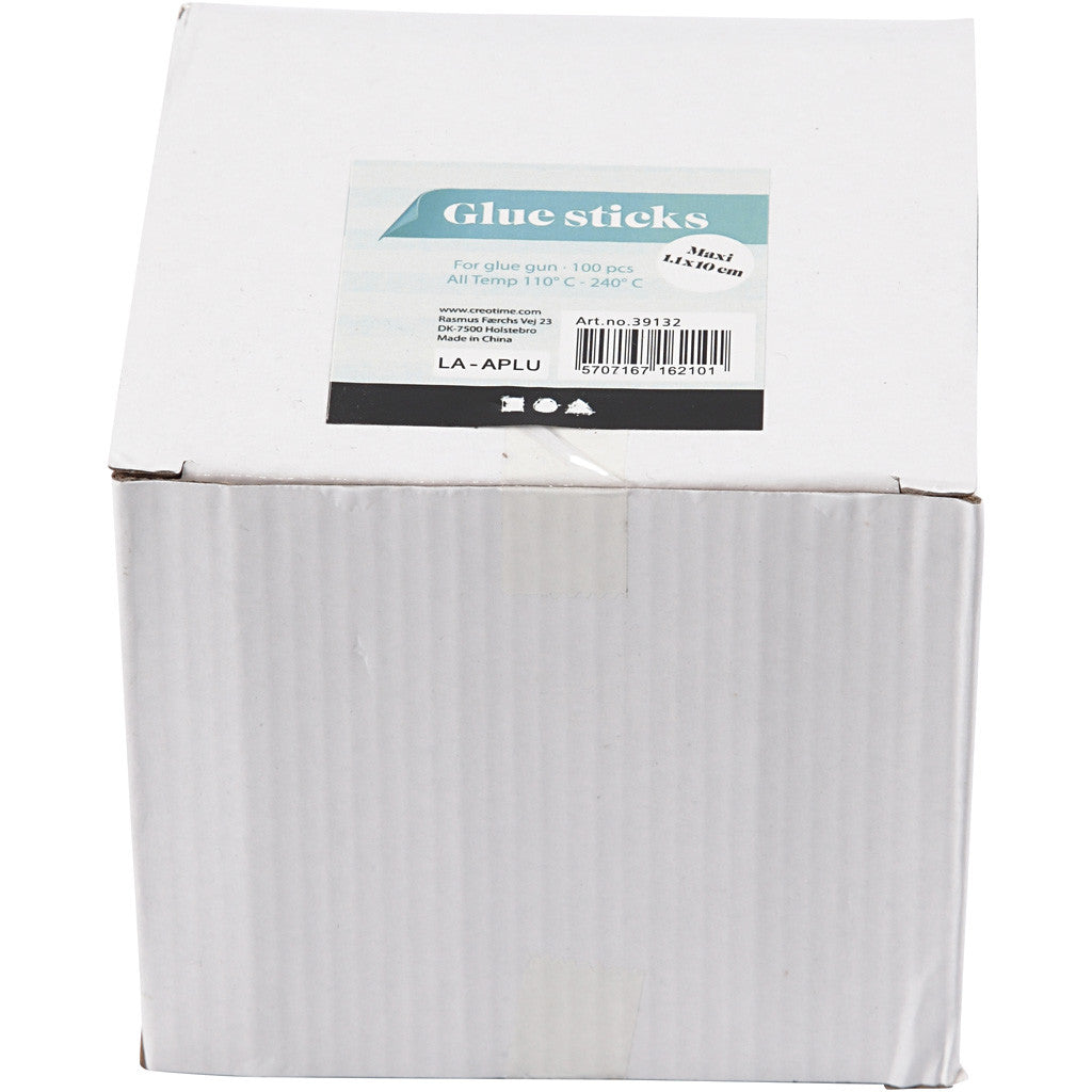 Ricariche stick per colla a caldo Maxi, L: 10 cm, diam 11 mm, 100 pz/ 1 conf. [HOB-39132]