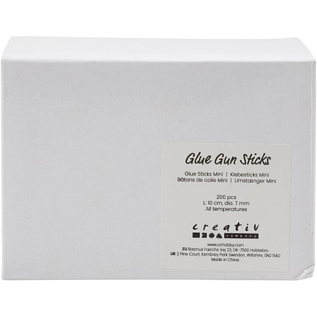 Stick di colla Mini, L: 10 cm, diam 7 mm, 200 pz/ 1 conf. [HOB-391365]