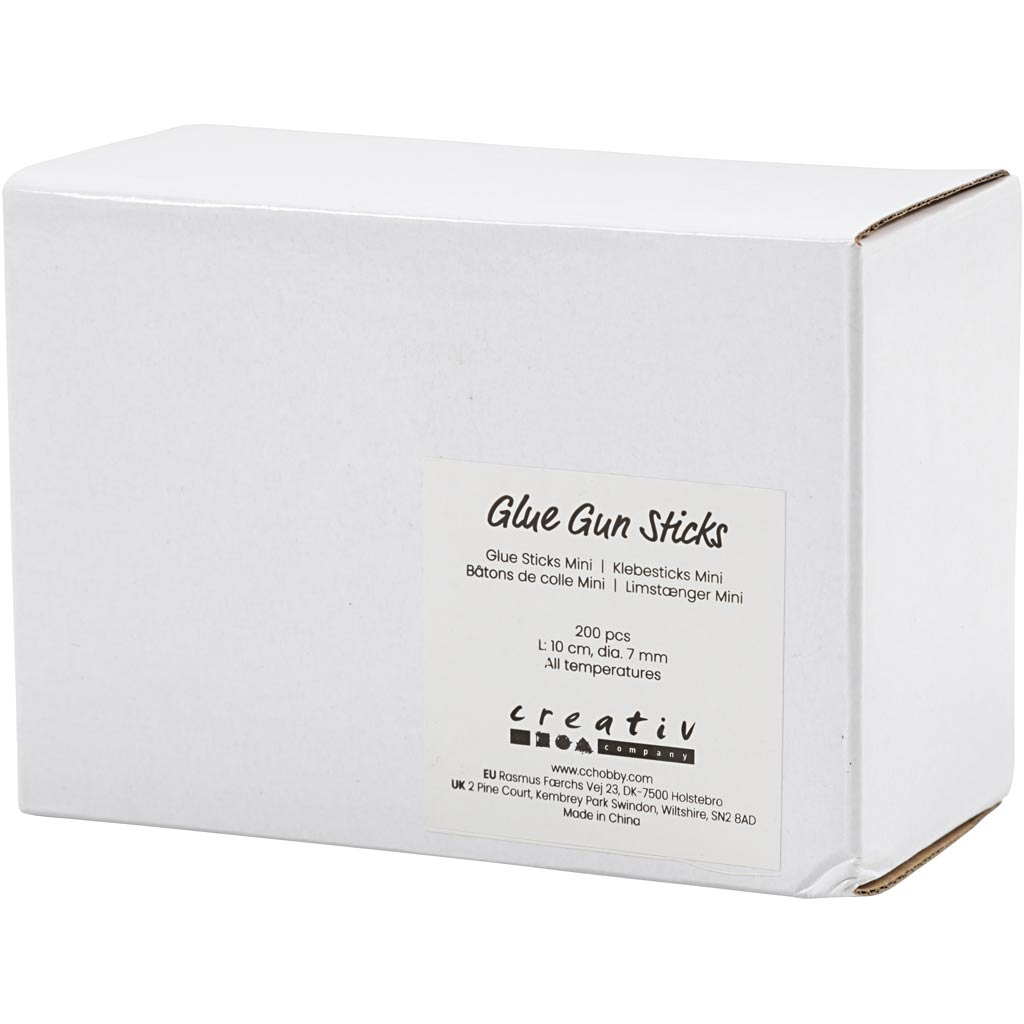 Stick di colla Mini, L: 10 cm, diam 7 mm, 200 pz/ 1 conf. [HOB-391365]