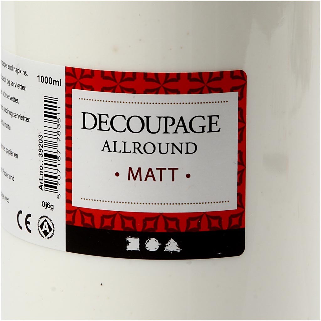 Vernice per decoupage, opaco, 1000 ml/ 1 bott. [HOB-39203]