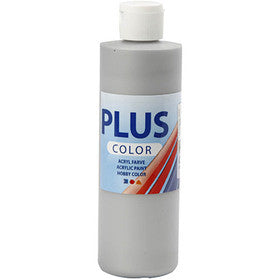 Plus Color Craft Paint, argento, 250 ml/ 1 bott. [HOB-39454]