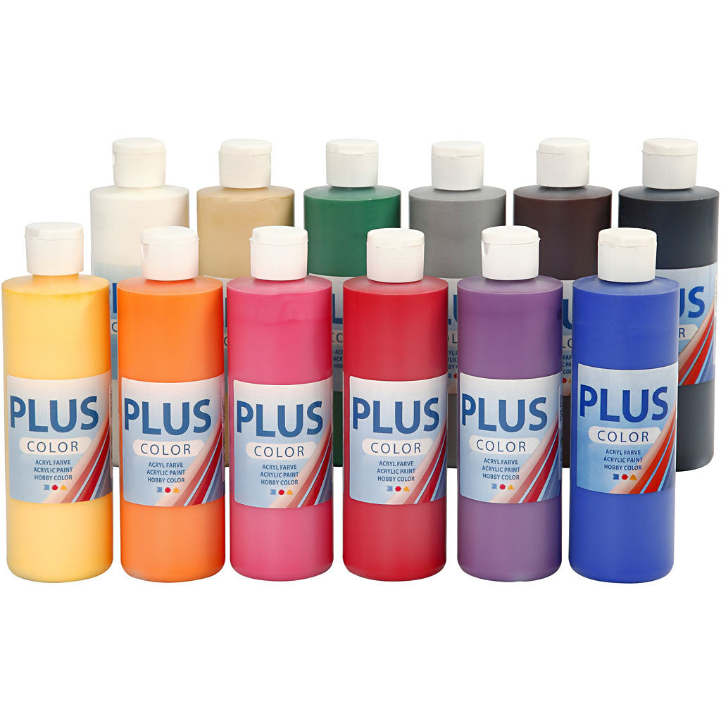Plus Color Craft Paint, colori standard, 12x250 ml/ 1 conf. [HOB-39494]