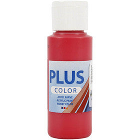 Plus Color Craft Paint, rosso cremisi, 60 ml/ 1 bott. [HOB-39628]