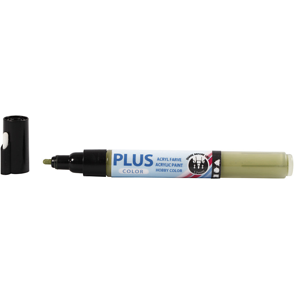 Plus Color Marker, L: 14,5 cm, ampiezza tratto 1-2 mm, eucalipto, 5,5 ml, 1 pz [HOB-39807]