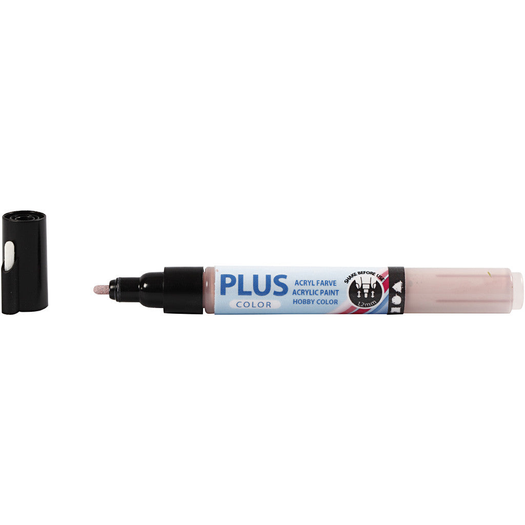 Plus Color Marker, L: 14,5 cm, ampiezza tratto 1-2 mm, rosa pallido, 5,5 ml, 1 pz [HOB-39820]