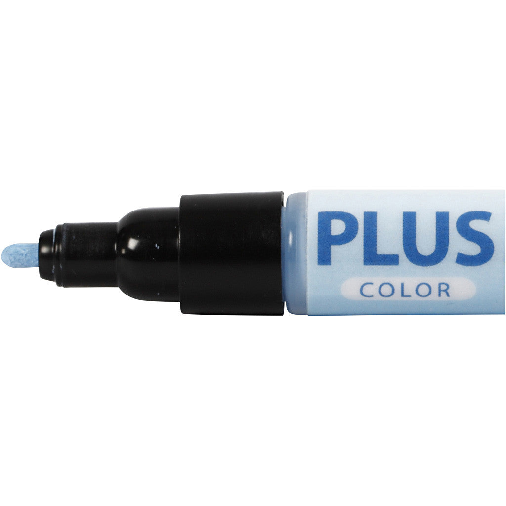 Plus Color Marker, L: 14,5 cm, ampiezza tratto 1-2 mm, celeste, 5,5 ml, 1 pz [HOB-39843]