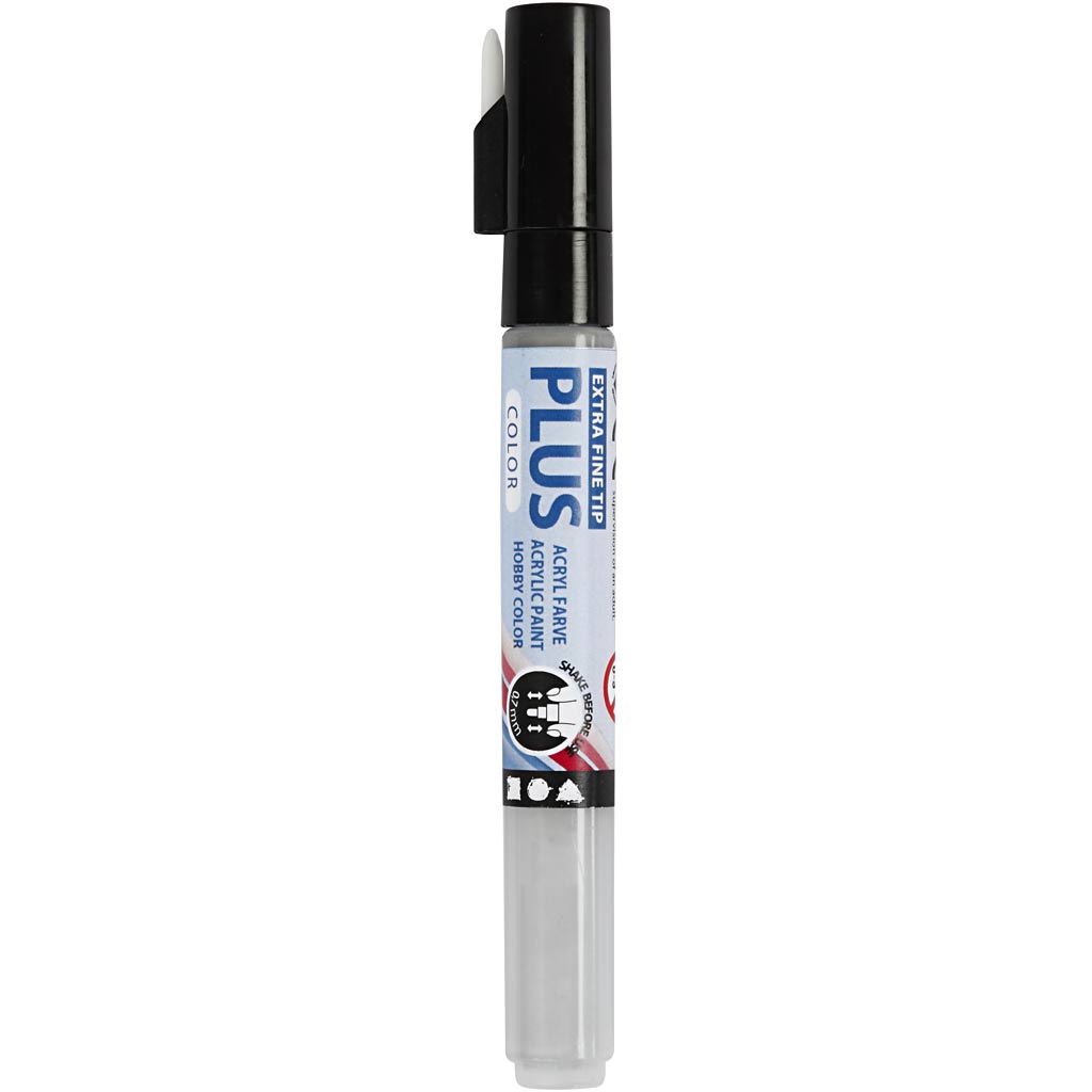 Plus Color Marker, L: 14,5 cm, ampiezza tratto 0,7 mm, grigio pioggia, 5,5 ml, 1 pz [HOB-39940]