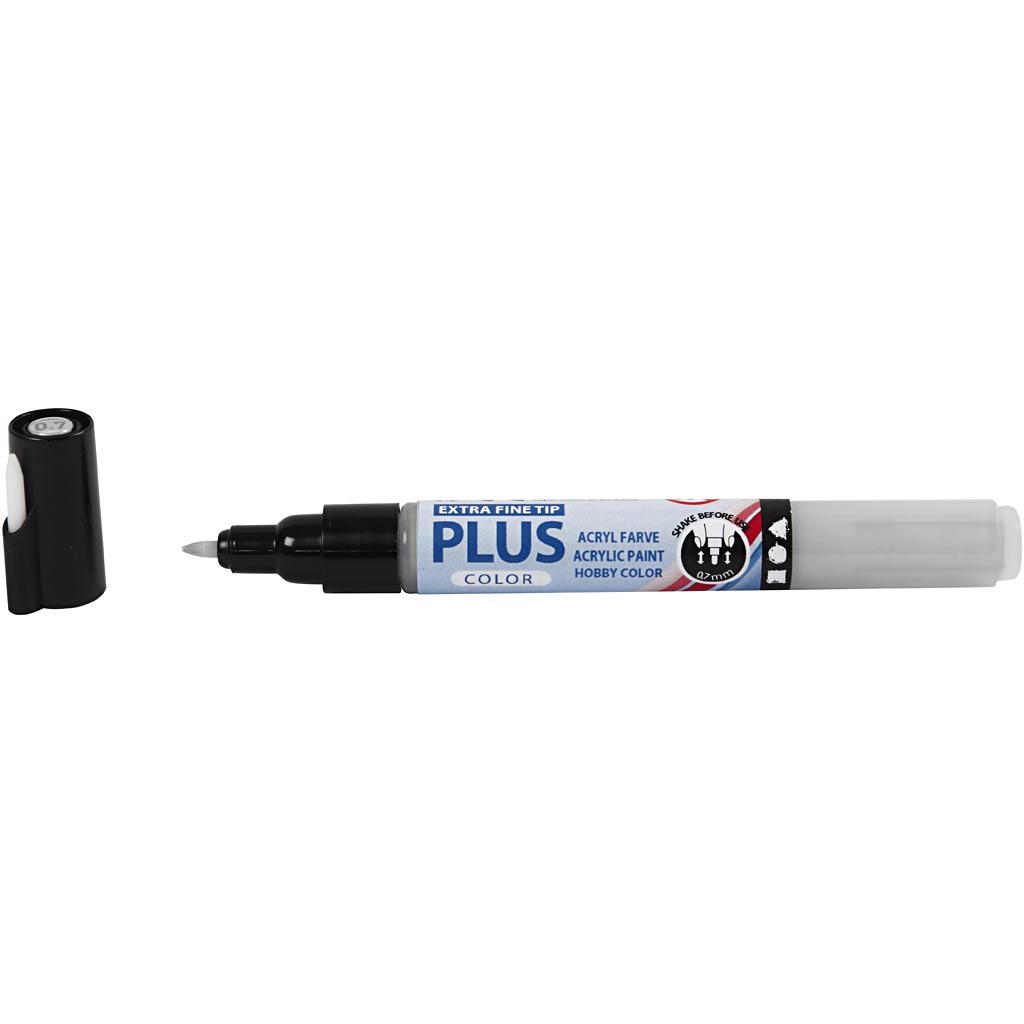 Plus Color Marker, L: 14,5 cm, ampiezza tratto 0,7 mm, grigio pioggia, 5,5 ml, 1 pz [HOB-39940]
