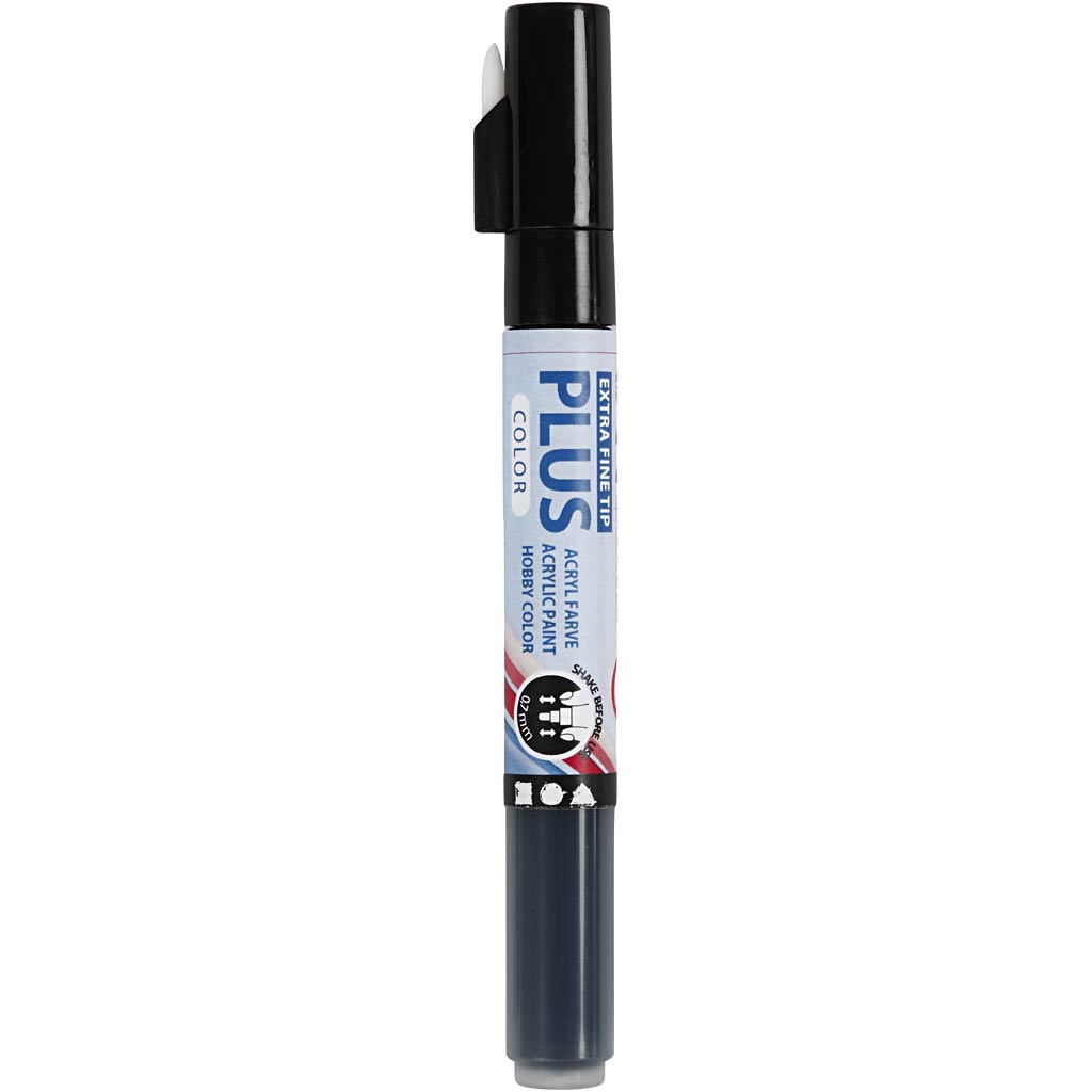Plus Color Marker, L: 14,5 cm, ampiezza tratto 0,7 mm, nero, 5,5 ml, 1 pz [HOB-39942]