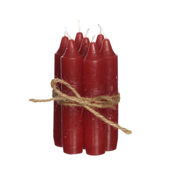Candle tapered Red 11cm tall (set of 7 pcs)