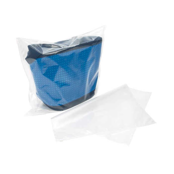 Sacchetto trasparente con chiusura a pressione e cerniera scorrevole 45.7x50.8cm 75 micron (50 pezzi) [3SZ1820]