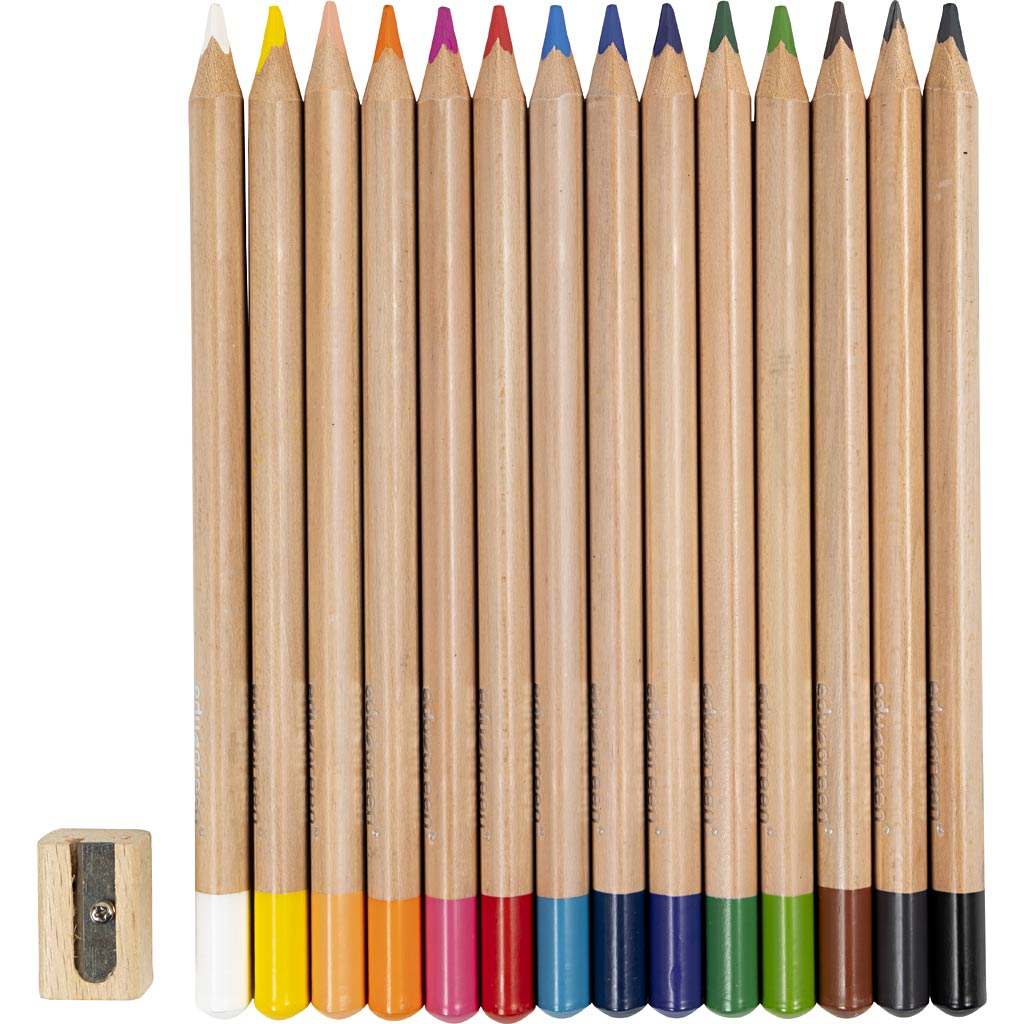 Matite Colorate Edugreen Jumbo, mina 5 mm, colori asst., 12 pz/ 1 conf. [HOB-408114]