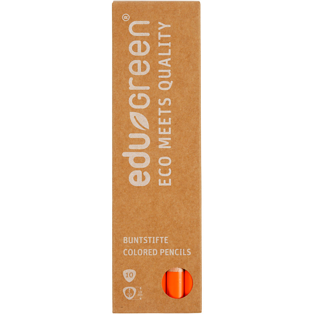 Matite Colorate Edugreen Jumbo, mina 5 mm, arancio, 10 pz/ 1 conf. [HOB-408224]