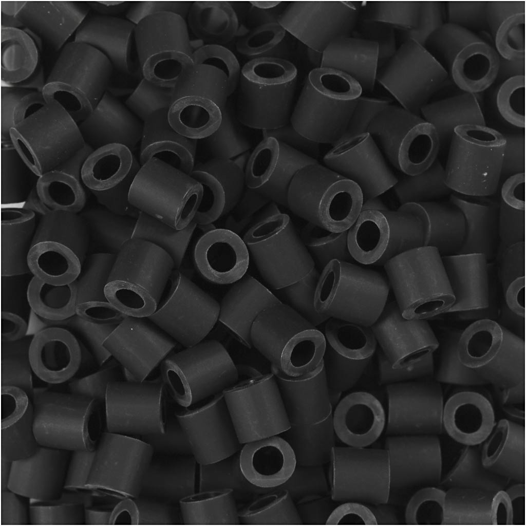 Perline NABBI BioBeads, misura 5x5 mm, misura buco 2.5 mm, medium, nero, 1000 pz/ 1 conf. [HOB-9067720]