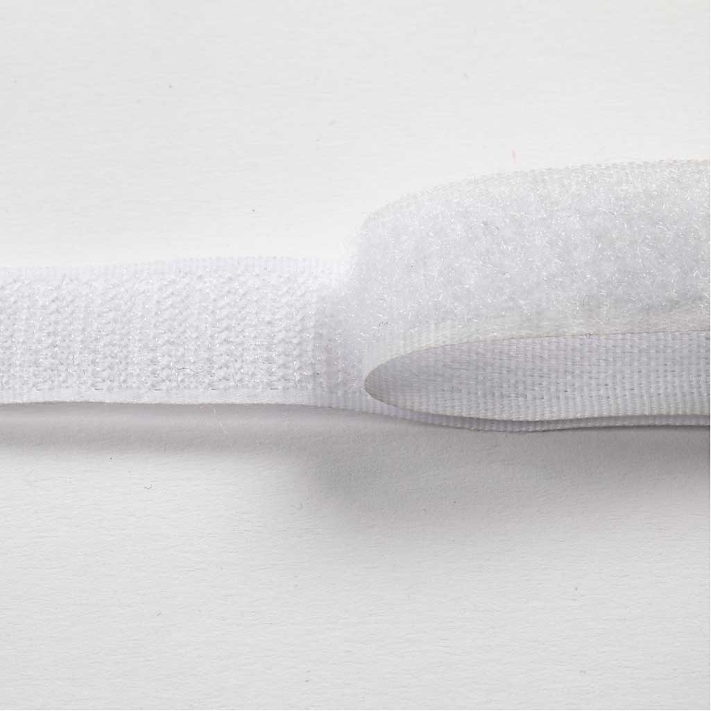 Velcro, L: 20 mm, bianco, 5 m/ 1 rot. [HOB-41024]