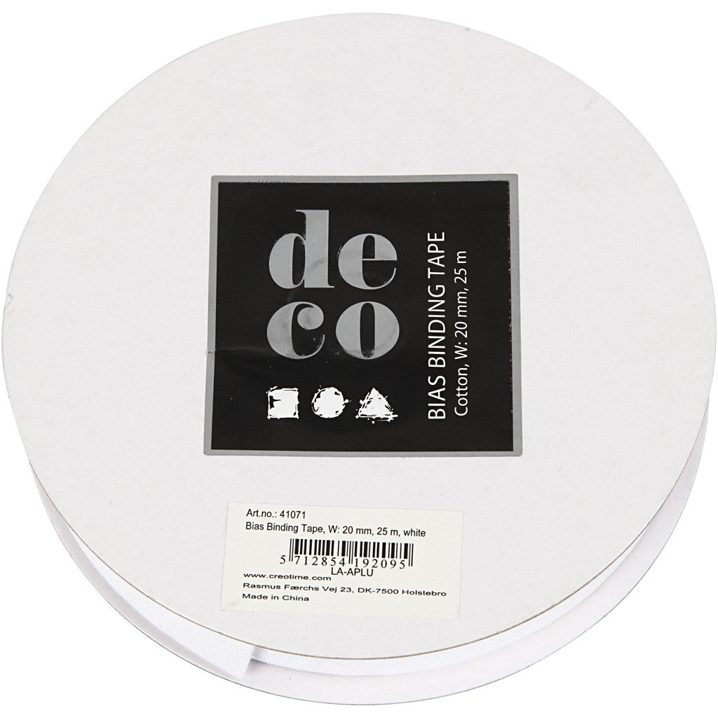 Nastro di rilegatura, L: 20 mm, bianco, 25 m/ 1 rot. [HOB-41071]