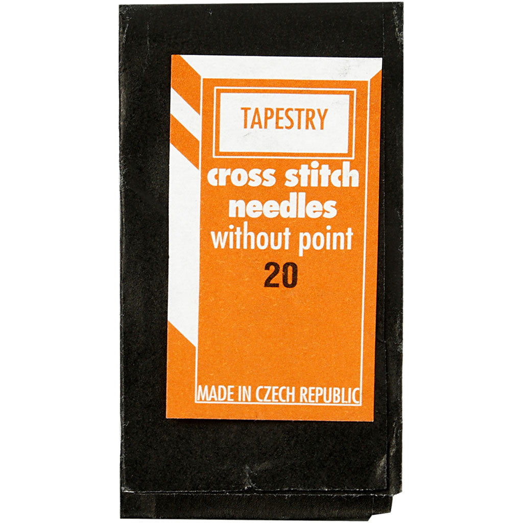 Aghi per il punto croce, Lunghezza della cruna: 8 mm , dim. 20, L: 42 mm, con punta smussata, 25 pz/ 1 conf. [HOB-41118]