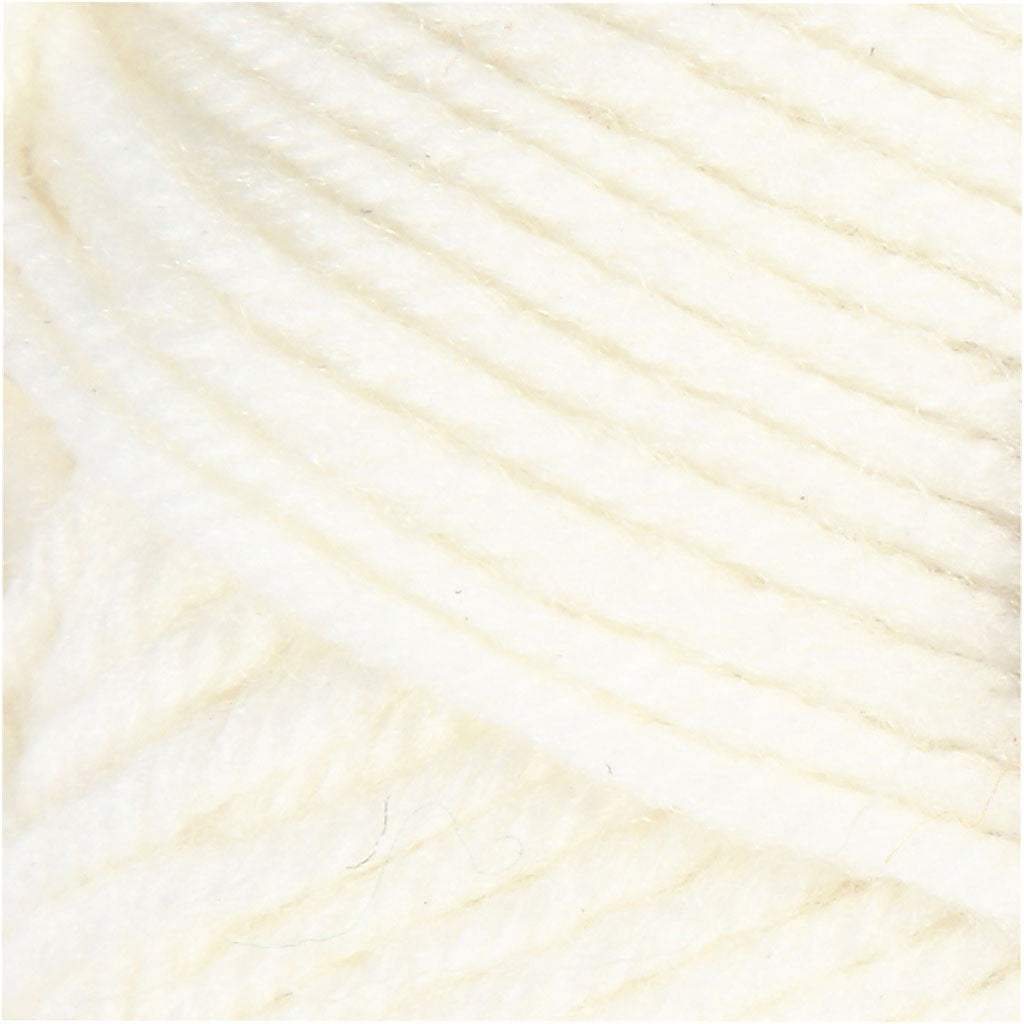 Filato Baby, L: 172 M, bianco, 50 g/ 1 gom. [HOB-41338]